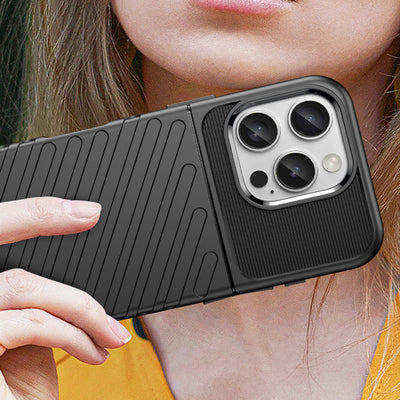Thunder Case for iPhone 16 Pro Silicone Case - Black — Hurtel