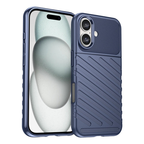 Thunder Case for iPhone 16 Plus Silicone Case - Blue — Hurtel