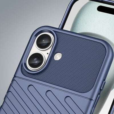 Thunder Case for iPhone 16 Plus Silicone Case - Blue — Hurtel