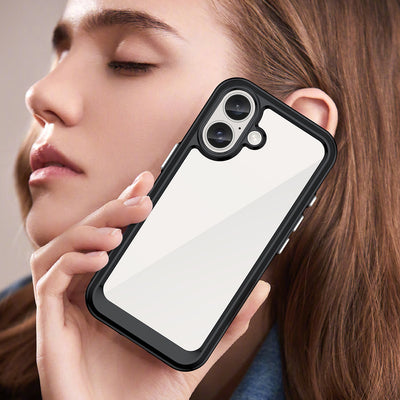 Outer Space Case with Gel Frame for iPhone 16 Plus - Black — Hurtel