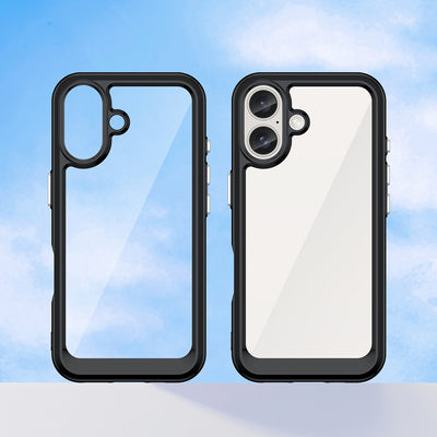 Outer Space Case with Gel Frame for iPhone 16 Plus - Black — Hurtel
