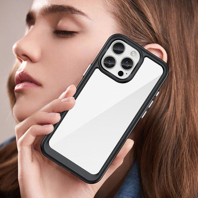 Outer Space Case with Gel Frame for iPhone 16 Pro - Black — Hurtel