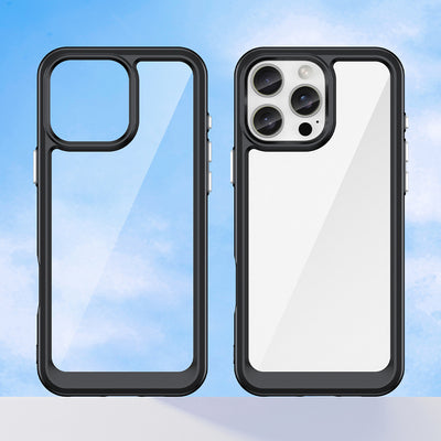 Outer Space Case with Gel Frame for iPhone 16 Pro - Black — Hurtel