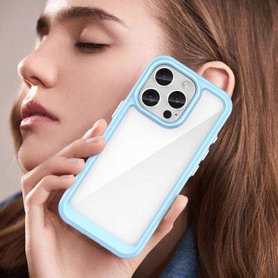 Outer Space Case with Gel Frame for iPhone 16 Pro Max - Blue — Hurtel