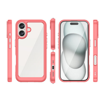 Outer Space Case with Gel Frame for iPhone 16 - Red — Hurtel