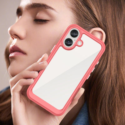 Outer Space Case with Gel Frame for iPhone 16 Plus - Red — Hurtel