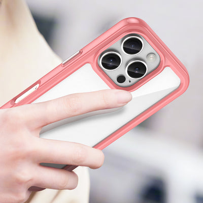 Outer Space Case with Gel Frame for iPhone 16 Pro - Red — Hurtel