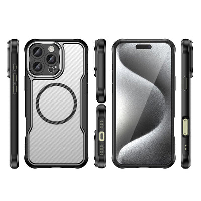 Leading Series MagSafe Silicone Case for iPhone 16 Pro - Black — Hurtel