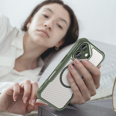 Leading Series MagSafe Silicone Case for iPhone 16 - Green — Hurtel