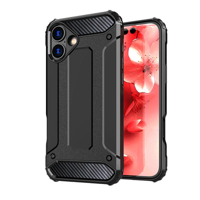 Hybrid Armor iPhone 16 Case - Black — Hurtel