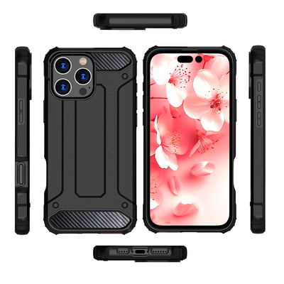 Hybrid Armor iPhone 16 Pro Case - Black — Hurtel