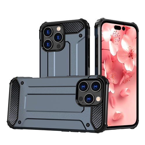 Hybrid Armor iPhone 16 Pro Max Case - Blue — Hurtel