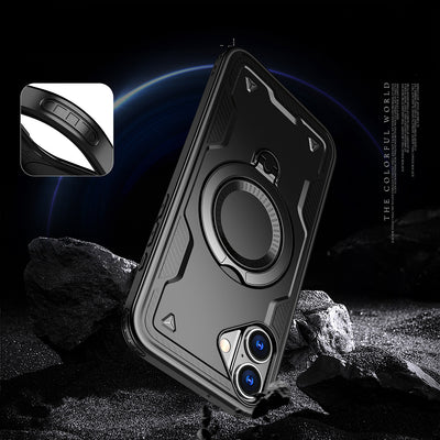 Hybrid Armor Trendy Case with MagSafe for iPhone 16 - Black — Hurtel
