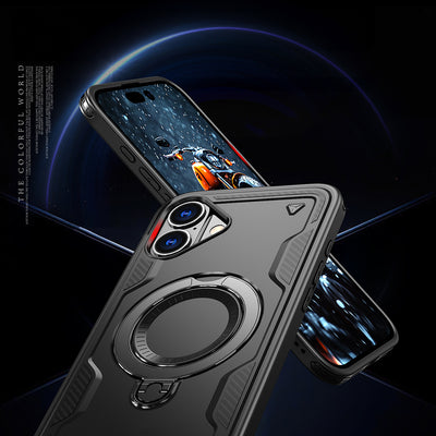 Hybrid Armor Trendy Case with MagSafe for iPhone 16 - Black — Hurtel