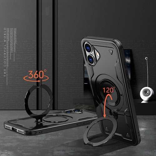 Hybrid Armor Trendy Case with MagSafe for iPhone 16 Plus - Black — Hurtel