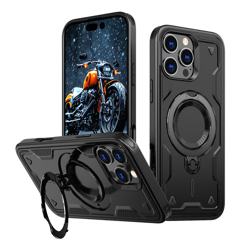 Hybrid Armor Trendy Case with MagSafe for iPhone 16 Pro - Black — Hurtel