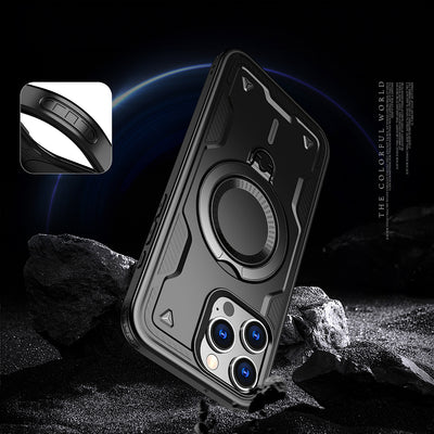 Hybrid Armor Trendy Case with MagSafe for iPhone 16 Pro Max - Black — Hurtel