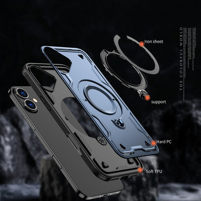 Hybrid Armor Trendy Case with MagSafe for iPhone 16 - Blue — Hurtel