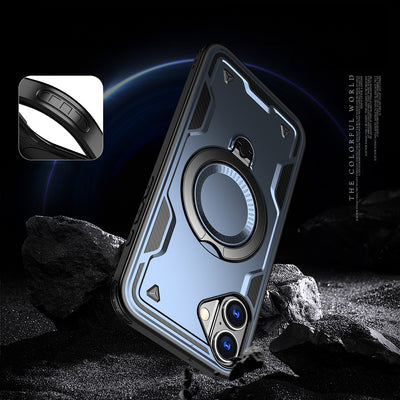 Hybrid Armor Trendy Case with MagSafe for iPhone 16 - Blue — Hurtel
