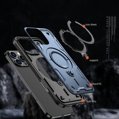 Hybrid Armor Trendy Case with MagSafe for iPhone 16 Pro - Blue — Hurtel