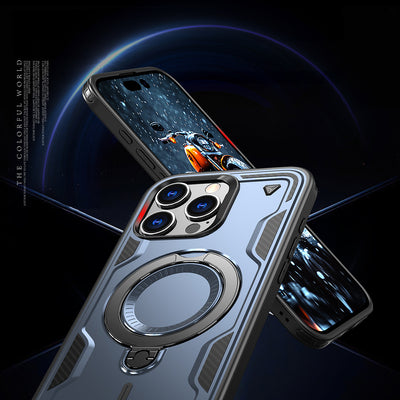 Hybrid Armor Trendy Case with MagSafe for iPhone 16 Pro - Blue — Hurtel