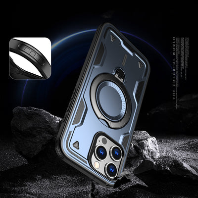 Hybrid Armor Trendy Case with MagSafe for iPhone 16 Pro Max - Blue — Hurtel