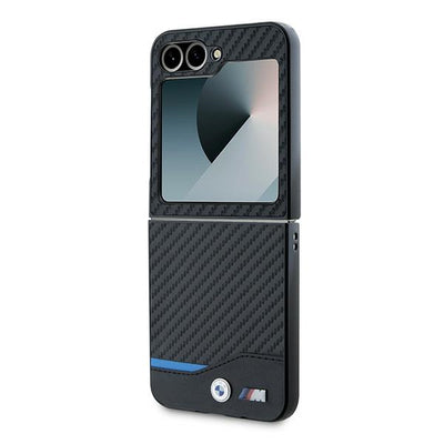 BMW Carbon Blue Line Case for Samsung Galaxy Z Flip 6 - Black