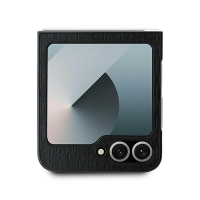 DKNY Repeat Pattern Stack Logo Case for Samsung Galaxy Z Flip6 - Black