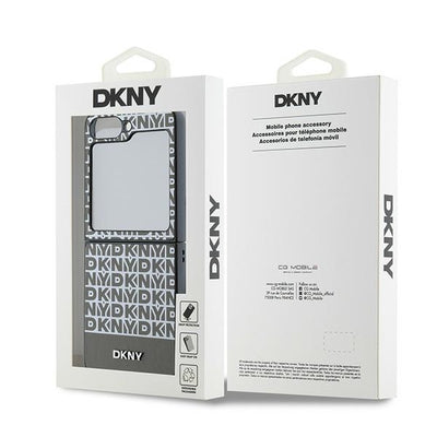DKNY Repeat Pattern Bottom Stripe Case for Samsung Galaxy Z Flip 6 - Brown