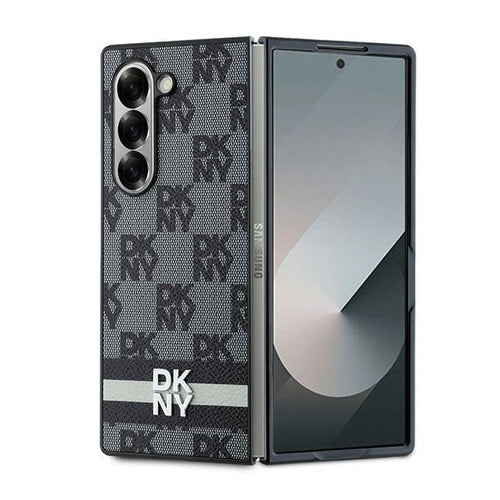 DKNY Checkered Pattern Printed Stripes case for Samsung Galaxy Z Fold 6 - black
