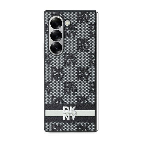 DKNY Checkered Pattern Printed Stripes case for Samsung Galaxy Z Fold 6 - black