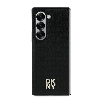 DKNY Repeat Pattern Stack Logo Case for Samsung Galaxy Z Fold6 - Black