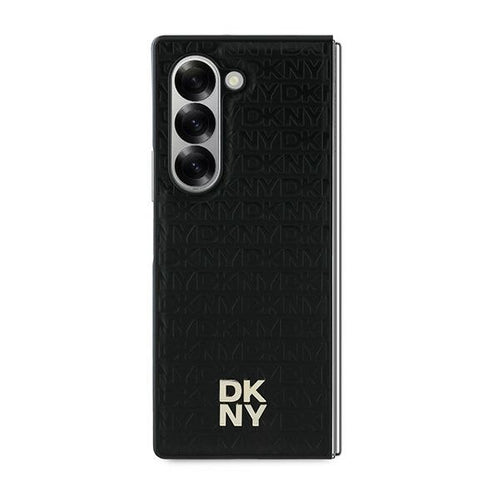 DKNY Repeat Pattern Stack Logo Case for Samsung Galaxy Z Fold6 - Black