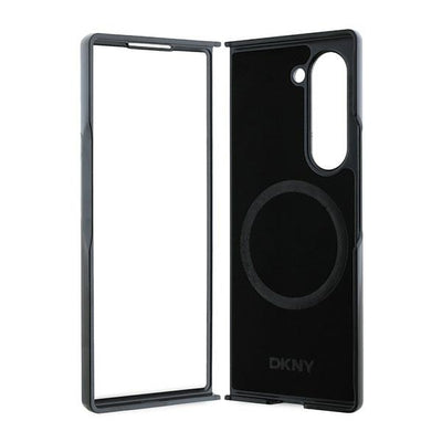 DKNY Repeat Pattern Stack Logo Case for Samsung Galaxy Z Fold6 - Black