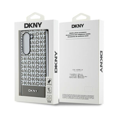 DKNY Repeat Pattern Bottom Stripe Case for Samsung Galaxy Z Fold 6 - Brown