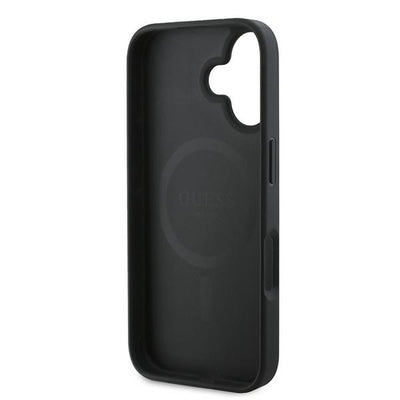 Guess Peony Script MagSafe iPhone 16 Plus Case - Black