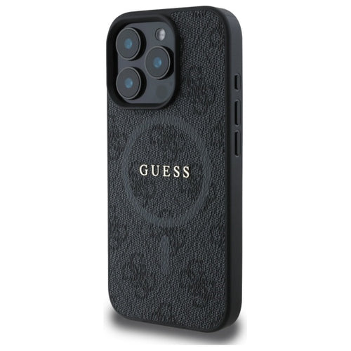 Guess 4G Ring Classic Logo MagSafe case for iPhone 16 Pro Max - black
