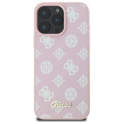 Guess Peony Script MagSafe iPhone 16 Pro Max Case - Pink