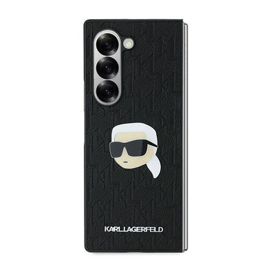 Karl Lagerfeld Saffiano Monogram Head Pin Case for Samsung Galaxy Z Fold 6 - Black