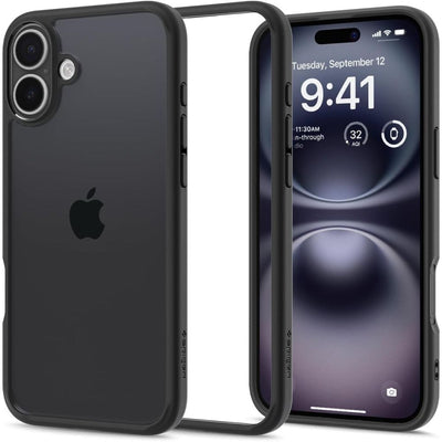 Spigen Ultra Hybrid iPhone 16 Case - Matte Black