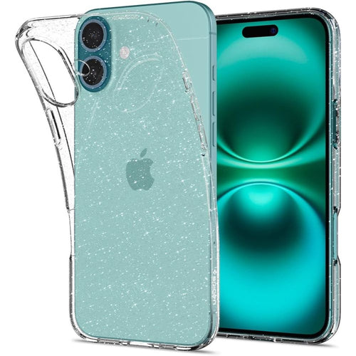 Spigen Liquid Crystal iPhone 16 Case - Clear Glitter