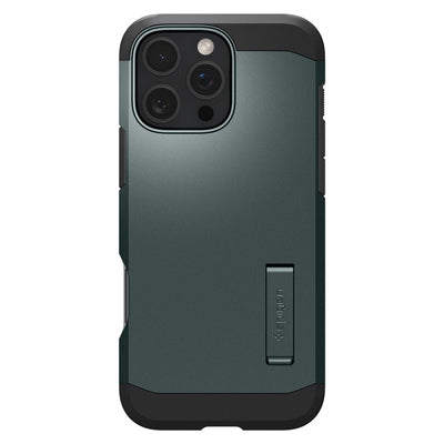 Spigen Tough Armor MagSafe Case with Stand for iPhone 16 Pro - Green