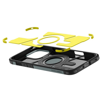 Spigen Tough Armor MagSafe Case with Stand for iPhone 16 Pro - Green