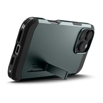 Spigen Tough Armor MagSafe Case with Stand for iPhone 16 Pro - Green