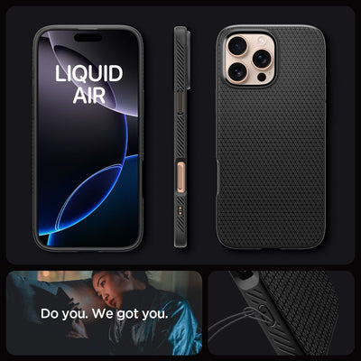 Spigen Liquid Air iPhone 16 Pro Case - Black