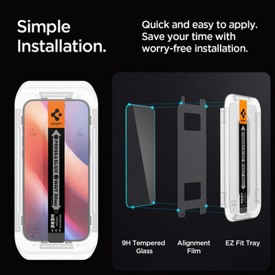 Spigen Glas.tR EZ Fit Tempered Glass for iPhone 16 Pro Max / 17 Pro Max - 2 pcs.