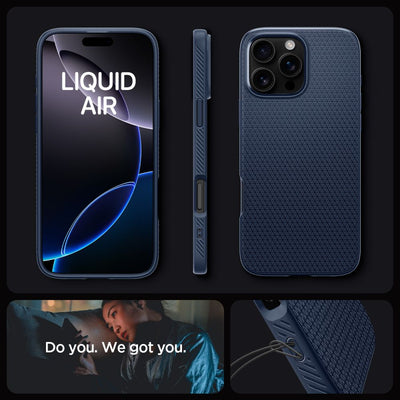 Spigen Liquid Air Case for iPhone 16 Pro Max - Blue