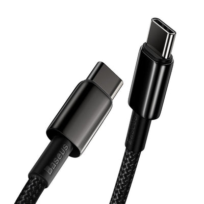 Baseus CATWJ-01 USB-C - USB-C PD QC cable 100W 5A 1m - black