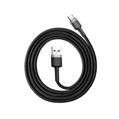 Baseus Cafule USB-A / USB-C QC 3.0 3A cable 1 m - black-gray