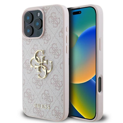 Guess 4G Big Logo Case for iPhone 16 Pro - Pink
